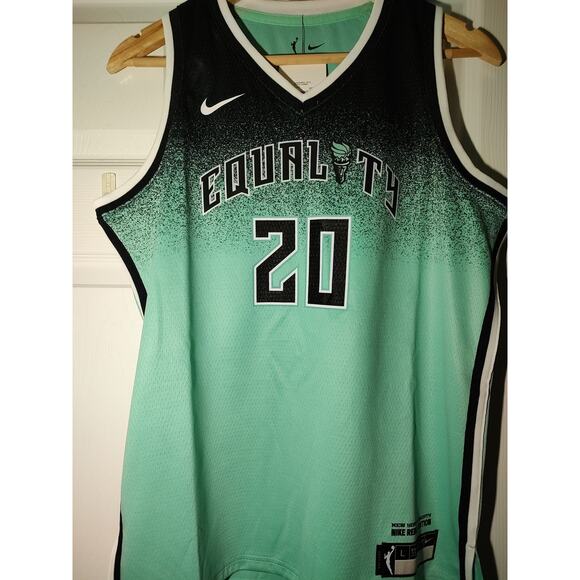 Nike Youth New York Liberty Green Sabrina Ionescu #20 Rebel Jersey- Large 14/16 - Picture 2 of 7